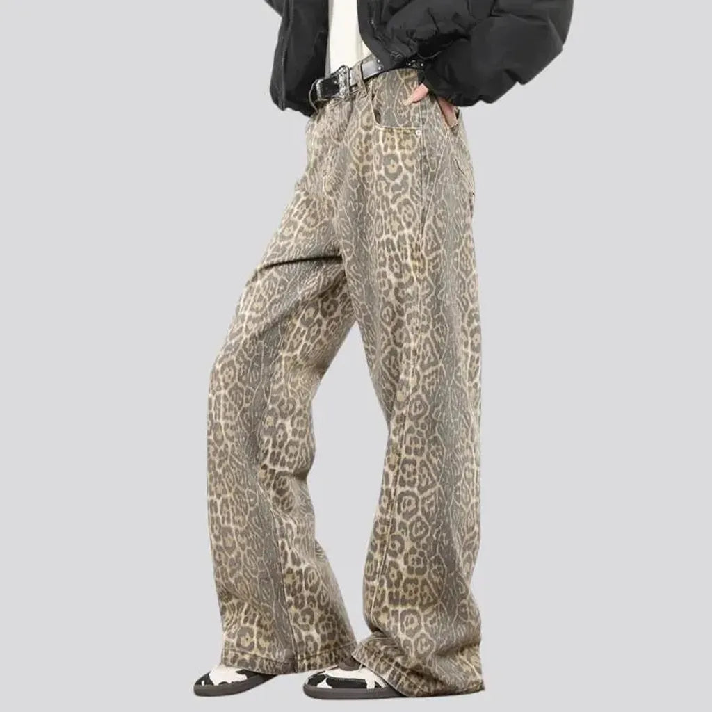 Baggy yellow jeans
 for women