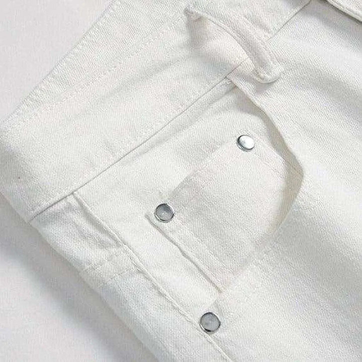 Blue contrast white men's jeans