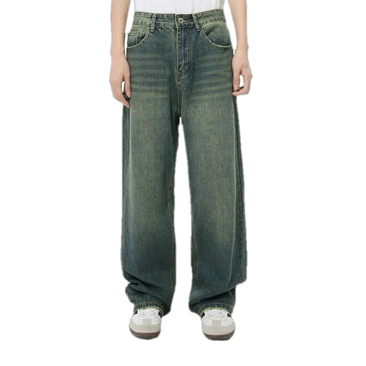 Colored Fashion Street Style Men's Jeans - Grey