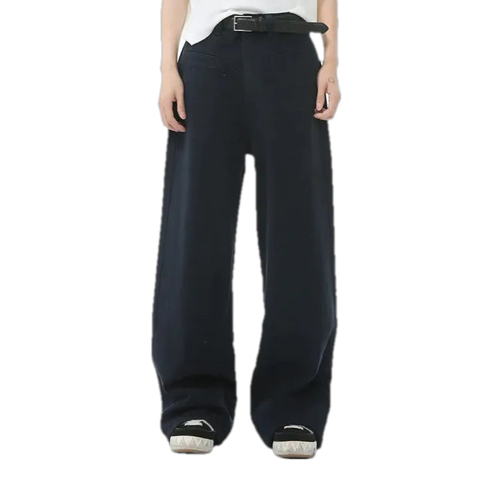 Baggy Casual Midweight Jean Pants for Men - Black