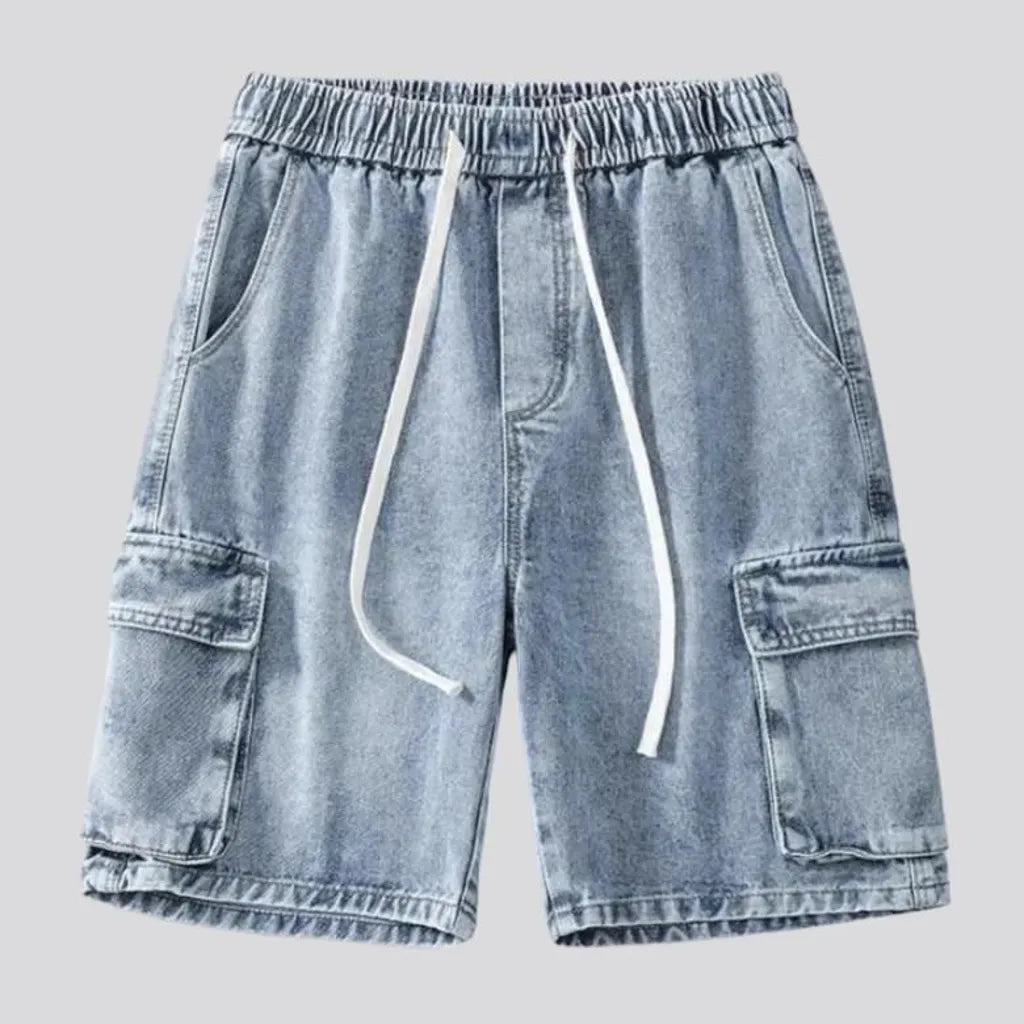 High-waist fashion men's jean shorts