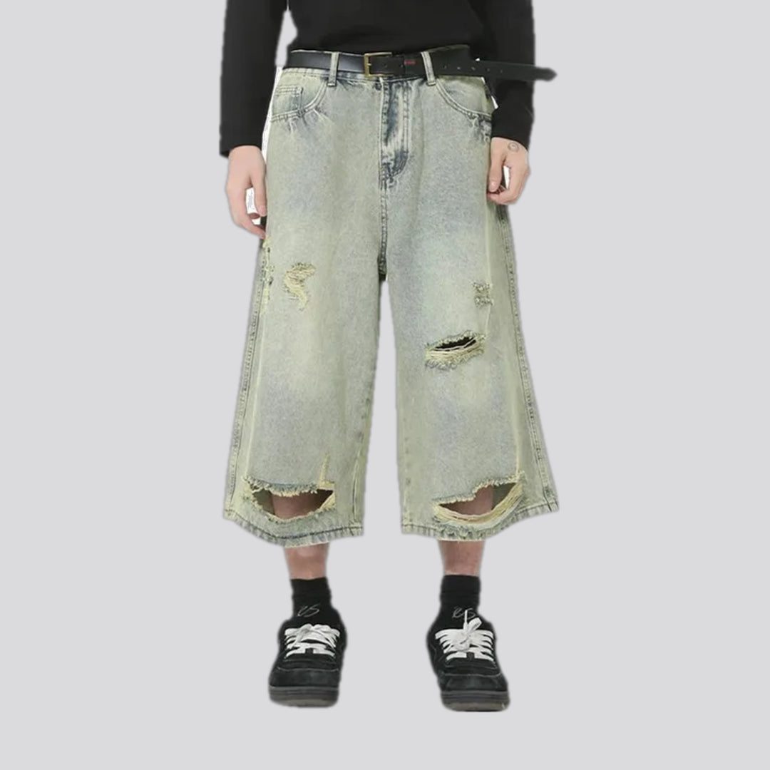 Fashionable Torn Retro Men's Jeans Shorts | Jeans4you.shop